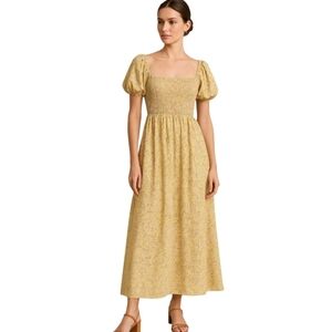 Yellow Floral Maxi Dress